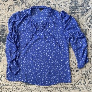 Ann Taylor Factory Periwinkle floral top